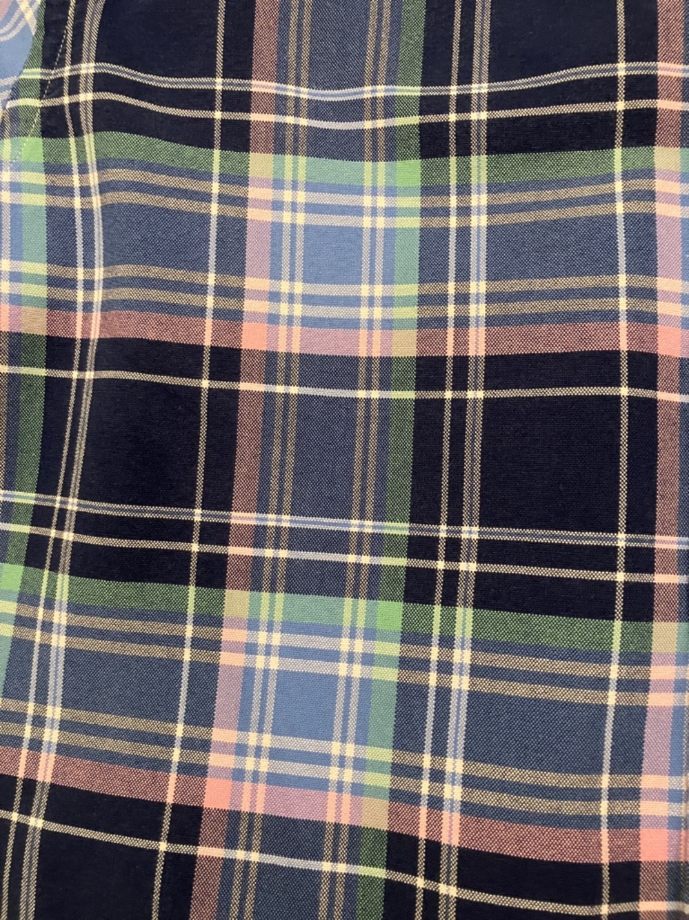 Ralph Lauren Large Navy, Green & Pink Plaid Long Sleeve Button-Down Collar Shirt - Picture 2 of 6